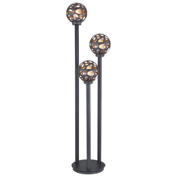 Borne lumineuse Globo HILARIO Anthracite, 3 lumières