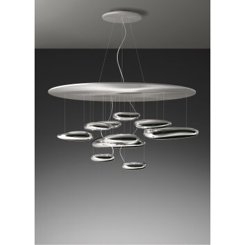 Suspension Artemide Mercury LED Chrome, 1 lumière