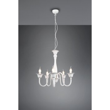 Lustre Trio Elsa Blanc, 5 lumières