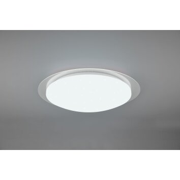 Plafonnier Trio Frodeno LED Blanc, 2 lumières, Télécommandes, Changeur de couleurs