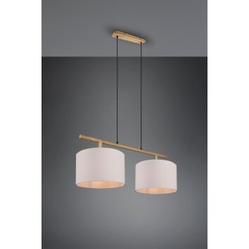 Suspension Trio-Leuchten Korba Brun, 2 lumières