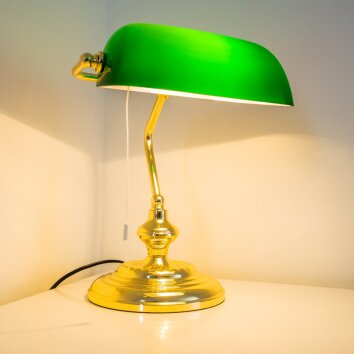 Lampe de banquier Laiton, 1 lumière