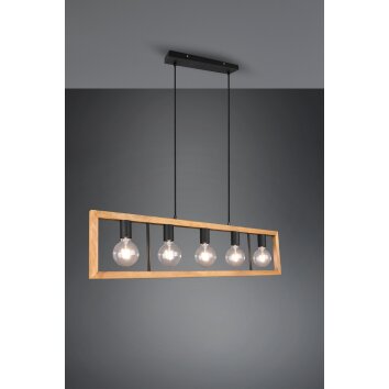 Suspension Trio-Leuchten Agra Noir, 5 lumières