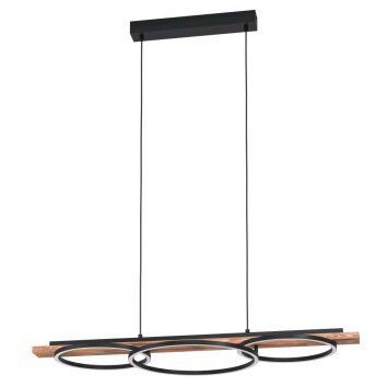 Suspension Eglo-Leuchten BOYAL LED Brun, Noir, 3 lumières