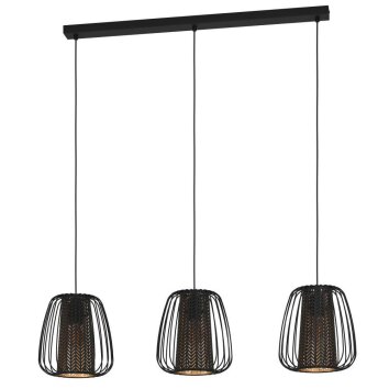 Suspension Eglo-Leuchten CURASAO Noir, 3 lumières