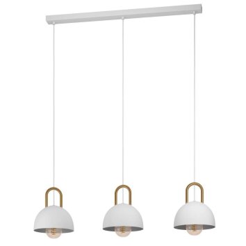 Suspension Eglo-Leuchten CALMANERA Laiton, Blanc, 3 lumières