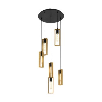 Suspension Eglo LITTLETON Noir, 6 lumières