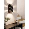 Applique murale Eglo-Leuchten GURARE LED Moka, Noir, 2 lumières