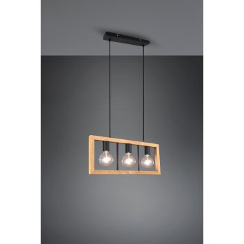 Suspension Trio-Leuchten Agra Noir, 3 lumières