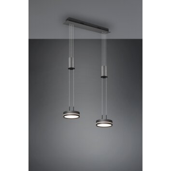 Suspension Trio-Leuchten Franklin LED Anthracite, 2 lumières