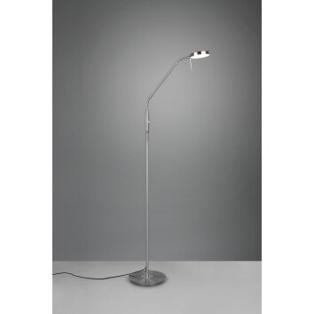 Lampadaire Trio-Leuchten Monza LED Nickel mat, 1 lumière