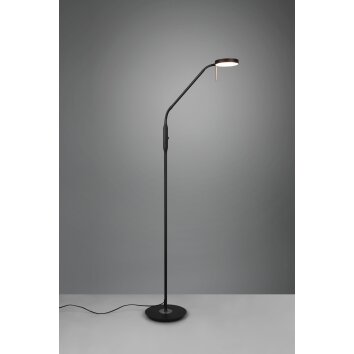 Lampadaire Trio-Leuchten Monza LED Noir, 1 lumière