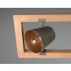 Suspension Trio-Leuchten Bell Brun foncé, Nickel mat, 4 lumières