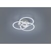 Plafonnier Reality Circle LED Nickel mat, 1 lumière, Télécommandes