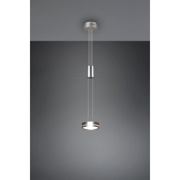 Suspension Trio-Leuchten Franklin LED Nickel mat, 1 lumière