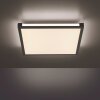 Plafonnier Leuchten-Direkt MARIO LED Noir, 1 lumière, Télécommandes, Changeur de couleurs