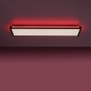 Plafonnier Leuchten-Direkt MARIO LED Noir, 1 lumière, Télécommandes, Changeur de couleurs