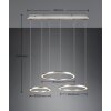 Suspension Trio-Leuchten Morrison LED Nickel mat, 1 lumière