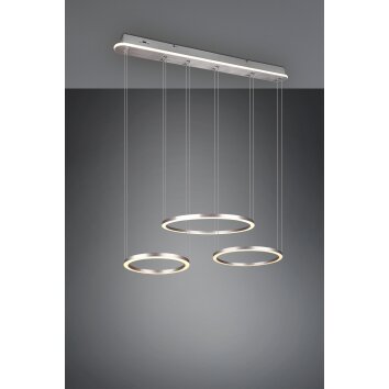 Suspension Trio-Leuchten Morrison LED Nickel mat, 1 lumière