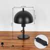 Lampe de table Kaitulai Noir, 1 lumière