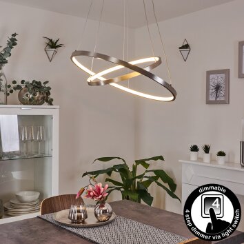 Suspension Preci LED Nickel mat, 1 lumière