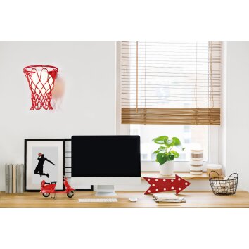 Applique murale Mantra BASKETBALL Rouge, 1 lumière