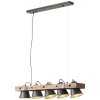 Suspension Brilliant-Leuchten Decca Bois foncé, Noir, 5 lumières