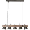 Suspension Brilliant-Leuchten Decca Bois foncé, Noir, 5 lumières