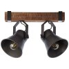 Plafonnier Brilliant-Leuchten Decca Bois foncé, Noir, 2 lumières