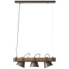 Suspension Brilliant-Leuchten Decca Bois foncé, Noir, 3 lumières