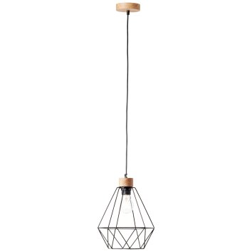 Suspension Brilliant-Leuchten Drewno Bois clair, Noir, 1 lumière