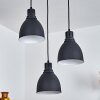 Suspension Malabe Bois foncé, Noir, 3 lumières