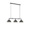 Suspension Fischer-Honsel Leitung Noir, 3 lumières