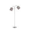 Lampadaire Fischer-Honsel Cozy Nickel mat, 2 lumières