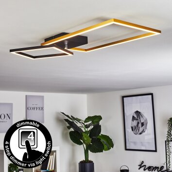 Plafonnier Doyon LED Noir, 1 lumière