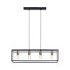 Suspension Leuchten-Direkt FABIO Noir, 4 lumières