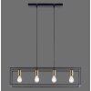 Suspension Leuchten-Direkt FABIO Noir, 4 lumières