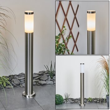 Borne lumineuse Sessa Nickel mat, 1 lumière