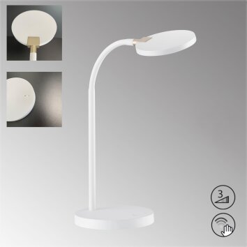 Lampe de table Fischer-Honsel Luna LED Blanc, 1 lumière