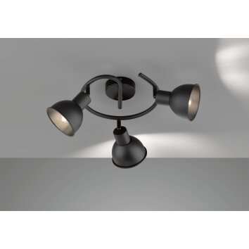 Plafonnier Fischer-Honsel Speedy Noir, 3 lumières