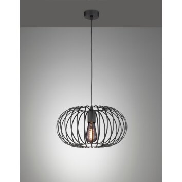 Suspension Fischer-Honsel Mocca Noir, 1 lumière