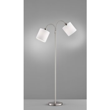 Lampadaire Fischer-Honsel Cozy Nickel mat, 2 lumières