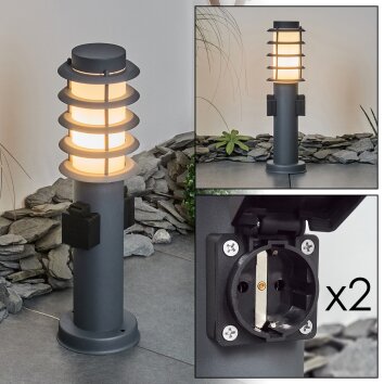 Borne lumineuse Tunes Anthracite, 1 lumière