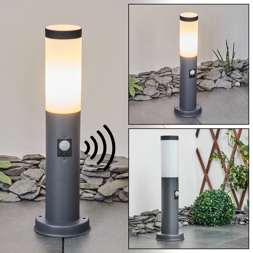 Borne lumineuse Sessa Anthracite, 1 lumière, Détecteur de mouvement