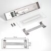 lampe miroir Morges LED Chrome, Blanc, 1 lumière