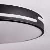 Plafonnier Seewen LED Noir, Blanc, 1 lumière, Télécommandes