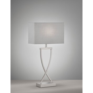 Lampe de table Fischer-Honsel Anni Nickel mat, 1 lumière