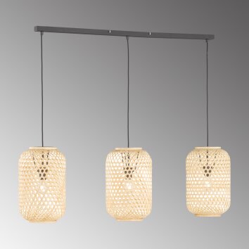 Suspension SCHÖNER-WOHNEN-Kollektion Calla Noir, 3 lumières