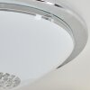 Plafonnier Pratteln LED Chrome, 1 lumière