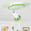 Plafonnier Cabri LED Chrome, Vert, Blanc, 1 lumière